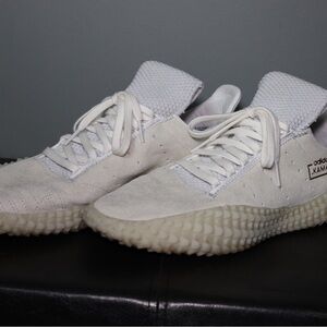 Adidas Cream Sneakers with Textured Sole